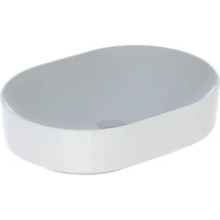 Geberit VariForm Aufsatz-Waschtisch, elliptisch 55x40cm, ohne Hahnloch, ohne Überlauf, KeraTect, 500 500774002