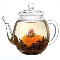 Creano Teekanne Teekanne 500ml, 0,5 l, (1er-Set, 2-St., Teekanne & Deckel), tropffrei