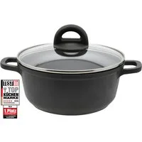 Elo Basic Kochtopf Black, Aluminium (1-tlg), Gelochter Induktionsboden
