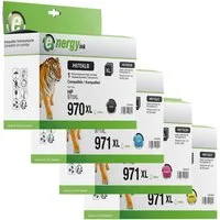 Energy-ink 4er Multipack kompatibel HP 970XL und HP 971XL Tintenpatrone (kompatibel, mehrfarbig)