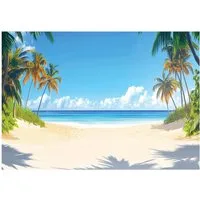 Wallarena Fototapete Strand Meer - Mehrfarbig - Modern - Vlies - Schlafzimmer, glatt, (8 St), 400x280cm