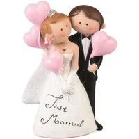 Knorr Prandell Bastelnaturmaterial KNORR prandell 216930351 Hochzeitspaar "Just Married" 7,2 x 10,3 cm