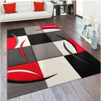 Paco Home Teppich Diamond 665, rechteckig, Höhe: 17 mm, Karo Muster, 3D-Design, auch als Läufer, Wohnzimmer, Schlafzimmer