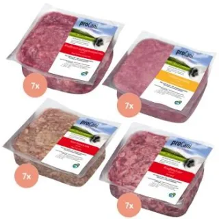 ProCani BARF-Paket pur Rind und Geflügel Sort. 28x500 g