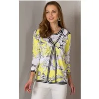 Passioni 2-in-1-Strickjacke Twinset mit abstrakten Ornamenten