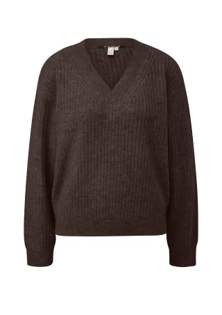 qs - Strickpullover braun - Gr. - XS