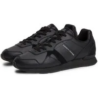 Tommy Hilfiger T HILFIGER CORE LTH RUNNER Sneaker Freizeitschuh, Halbschuh, Schnürer mit Kontrastbesatz an der Ferse