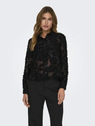 JDY - JDYMAIA L/S SHIRT WVN Black - Gr. - XS