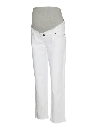 MAMALICIOUS - MLOLLI STRAIGHT ANKLE JEANS Snow White - Gr. - 26/32