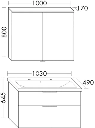 Burgbad SET Eqio Eiche Dekor Baumwolle/Alpinweiss, SFAO103F7344C0001 SFAO103F7344C0001