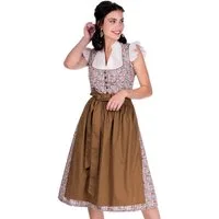 Alpenfee Tracht Dirndl Midi Dirndl 2tlg. - MOLLY - ocker