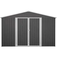 GIHAUVIA Gartenhaus Metall-Gerätehaus mit Pultdach & Fundament