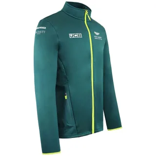Grüne Softshelljacke für Damen des offiziellen Aston Martin F1-Teams