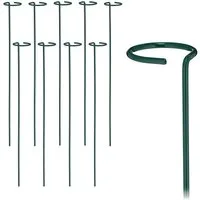 relaxdays Rankhilfe Pflanzstäbe aus Metall 10er Set, 10 St.