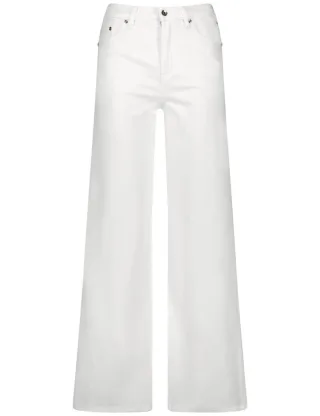 GERRY WEBER Edition - 5-Pocket Jeans MIR꞉JA Wide leg beige/weiß - Gr. - 36/R