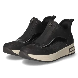Rieker Slip On Sneaker  Schwarz - Gr. 36 -  Textil