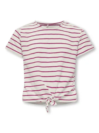 KIDS ONLY - KOGJANA SS STRIPED KNOT TOP JRS - Gr. - 164