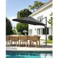 SONGMICS Sonnenschirm, Ø 300 cm, UPF 50+, 360° drehbar, mit Ständer