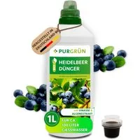 Purgrün Obstdünger Bio Heidelbeerdünger, NPK 4+1+7, Algenextrakt, 1 Liter, Flüssigdünger, 1-St., 1 Liter