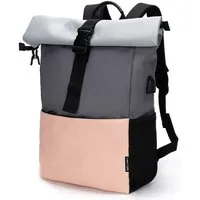 TAN.TOMI Cityrucksack Rucksack Damen Groß Rucksack Herren Groß Schulrucksack (Arbeitsrucksack viele Fächer mit 15,6" Laptopfach/USB-Anschluss), Unisex Rolltop Rucksack Wasserdicht, Lässiger Backpack