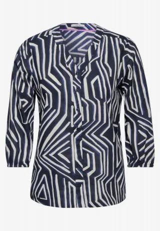 Cecil - Leichte Baumwollbluse blau - Gr. - S