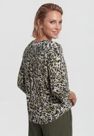 Olsen - T-Shirt Long Sleeves Moss Green - Gr. - 44