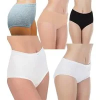DDOnlineShop Taillenslip Damenslips Unterhosen Hüftslip Baumwolle Slips Schwarz (Packung, 6-St., 6er-Pack) Gr. 36 bis 58 Premium Qualität-A2090