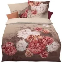Kaeppel Bettwäsche Kaeppel Mako Satin Bettwäsche 2 tlg. 135x200cm Flamenco Mocca Braun, Satin, 2 teilig, Kuschelbettwäsche für besonders romantische Stunden