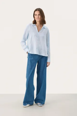Langarm - Hemd Gerade Passform Ice Water light blue