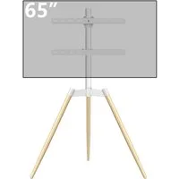 Rfiver TV-Ständer Tripod Stativ Ständer, passend für 32-65 Zoll Flach & Curved Fernseher, (bis 65 Zoll, 1-tlg., 90° drehbar & höhenverstellbar, Tragfähigkeit 35 kg)