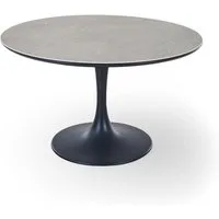 MONDO Gartentisch LATEA, Anthrazit, Betongrau, Aluminium, Sinterstein, Ø 120 x H 74 cm