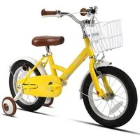 JOYSTAR Kinderfahrrad 12 16 18 Zoll Fahrrad für Kinder 3-6 Jahre alt Jungen und Mädchen, Ausgestattet mit Doppelhandbremsen, Stützrädern, Schutzblechen, Korb