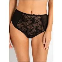 bonprix High-Waist-Slip mit elegantem Spitzen-Design, hoher Bund, aus Polyamid und Elasthan