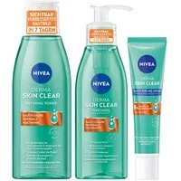 Nivea Hautreinigungs-Set NIVEA DERMA SKIN CLEAR Night Routine Set 3-teilig, 3-tlg.