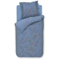 PiP Studio Bettwäsche PIP Studio Perkal Bettwäsche 155x220 Bustani Blue Blütenzweige blau, Perkal, 2 teilig, für den Sommer und Winter, kuschelig weich
