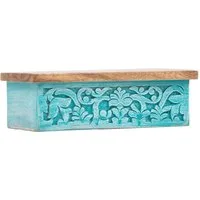 massivum Wandboard Santa Cruz 33cm Massivholz Mediterran blau