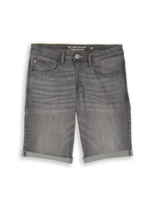 Tom Tailor - TTJOSH REGULAR SLIM Jeans Shorts grey denim - Gr. - 36