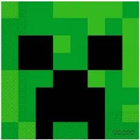 Procos Papierserviette Servietten Minecraft 33x33 cm, 20 Stück FSC