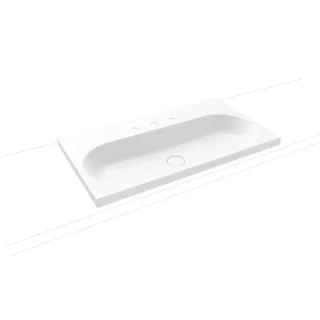 Kaldewei Centro Aufsatzwaschtisch 902906033001 3056, 90x50x4cm, weiss, Perl-Effekt, 3 Hahnlöcher