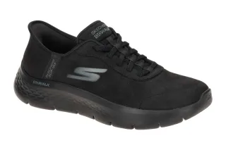 Skechers 124837 BBK GO WALK FLEX - MALI Damen Slipper Schwarz Textil Air Cool...