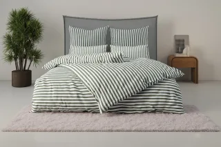 LeGer Home by Lena Gercke Bettwäsche "Linnea" 2 Stk. aus 100% Baumwolle, Streifendesign