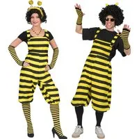 Funny Fashion Kostüm Biene für Erwachsene einstellbare Hosenträger