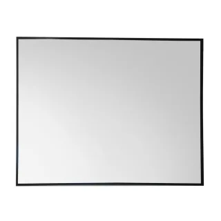 Edaxo Wandspiegel, Schwarz, Glas, 80x60x3 cm, Spiegel, Wandspiegel