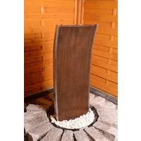 Köhko Gartenbrunnen "Mexiko" mit LED Höhe 119 CM Springbrunnen aus Cortenstahl