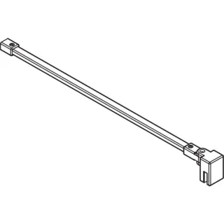 Kermi Liga Stabilisierung ZDSSS90LI120Viertelkreis 90Grad, Länge 1220mm, silber/hochglanz