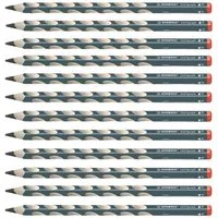 STABILO Bleistift EASYgraph, (12-tlg), HB (mittelweich), Dreikant, für Rechtshänder, mit Namensfeld