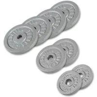 GORILLA SPORTS Hantelscheibe Hantelscheibe Guss 30/31 mm 1,25-30 KG, 27.5 kg, (8-tlg)