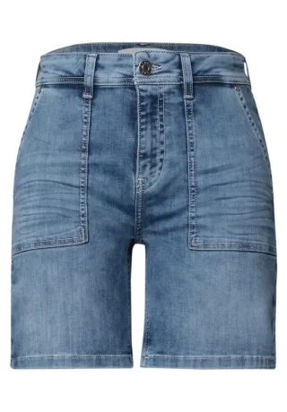 Street One - Loose Fit Shorts blau - Gr. - 25