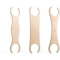 tiSsi® Balanceboard Balance Board 3er Set kompatibel mit Stapelstein®, unbehandelt, Echtholz, ergonomisch