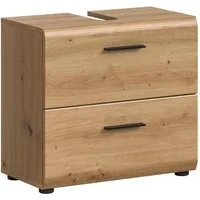 furnling Waschbeckenunterschrank Ivy Artisan Oak, 2 Schubladen, kratzfeste Eiche Optik Oberfläche